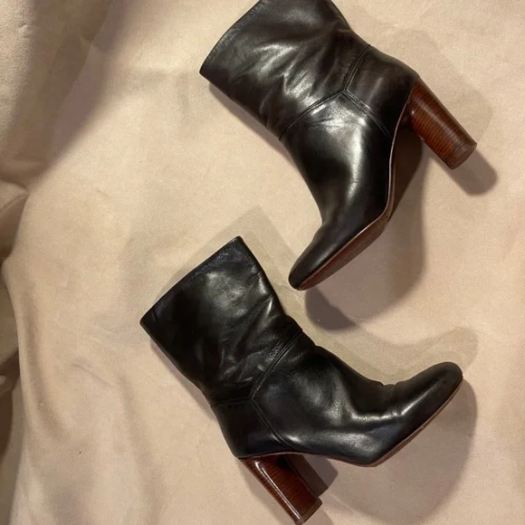 Marc Jacobs Black Leather Ankle Boots Y2k - Picture 2 of 7